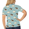 Goat Pattern Print Design 02 Women's Polo Shirt