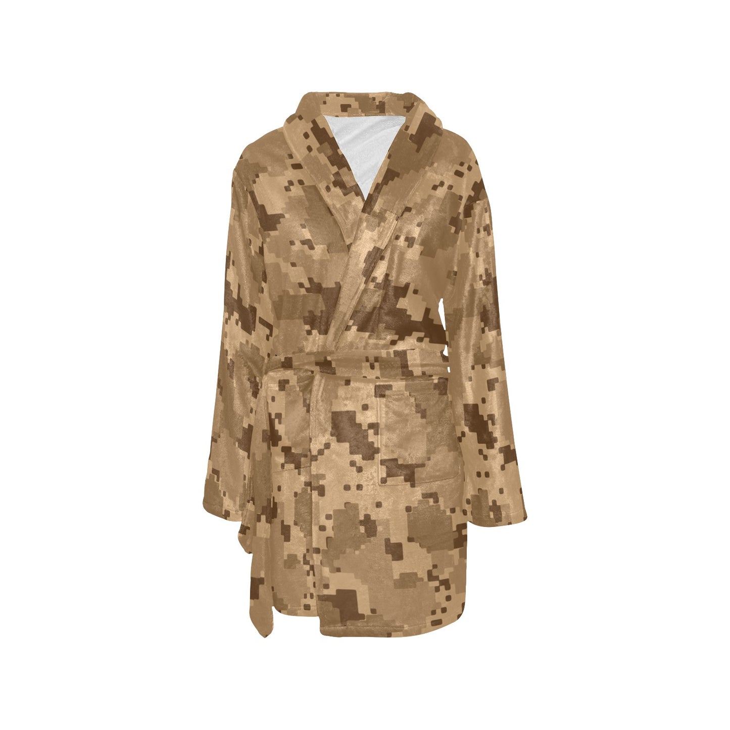 ACU Desert Digital Pattern Print Design 01 Women's Fleece Robe