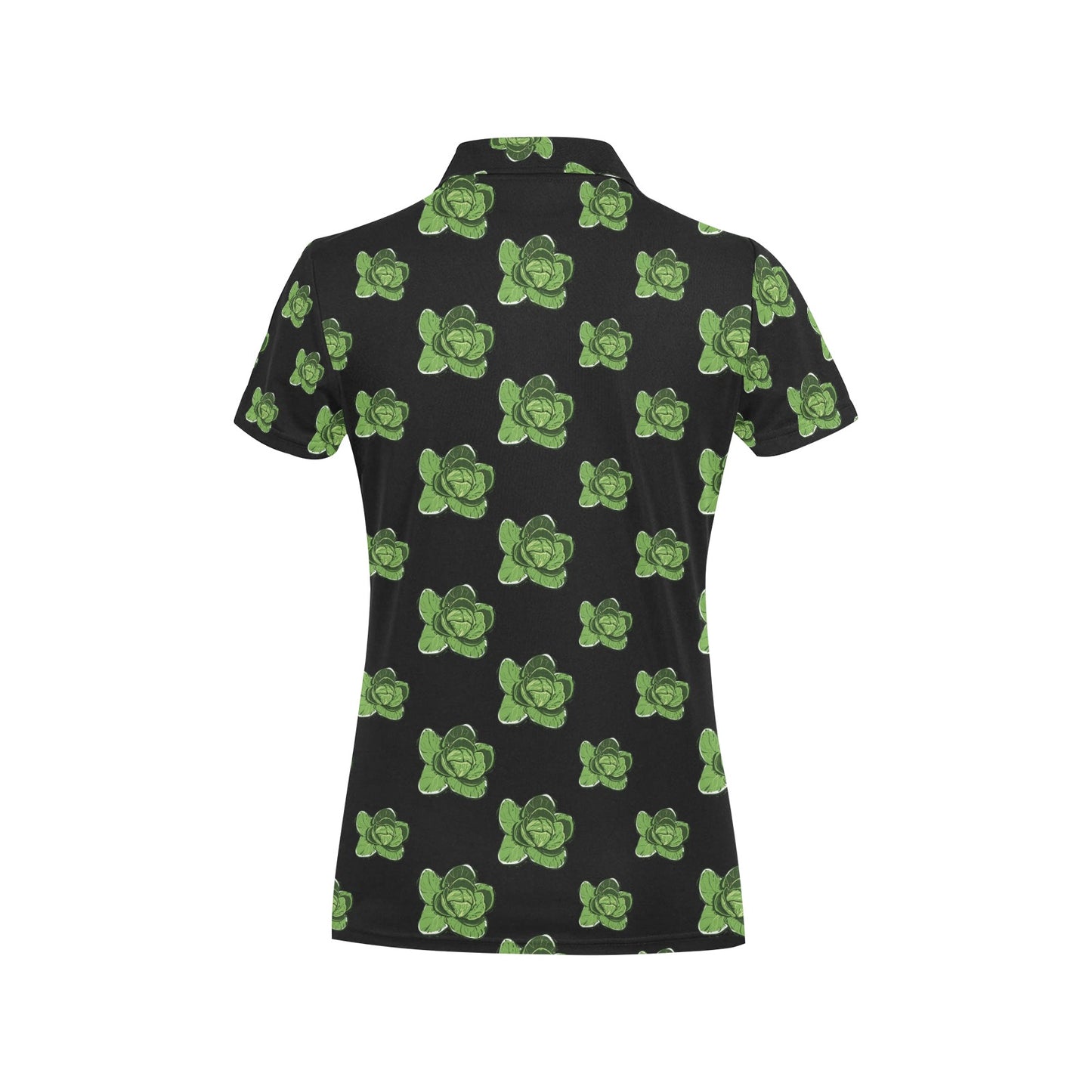 Cabbage Pattern Print Design 03 Women's Polo Shirt