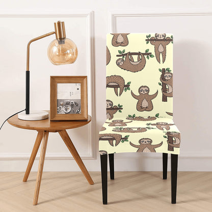 Sloth Print Design LKS3010 Dining Chair Slipcover