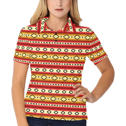 Serape Themed Women's Polo Shirt