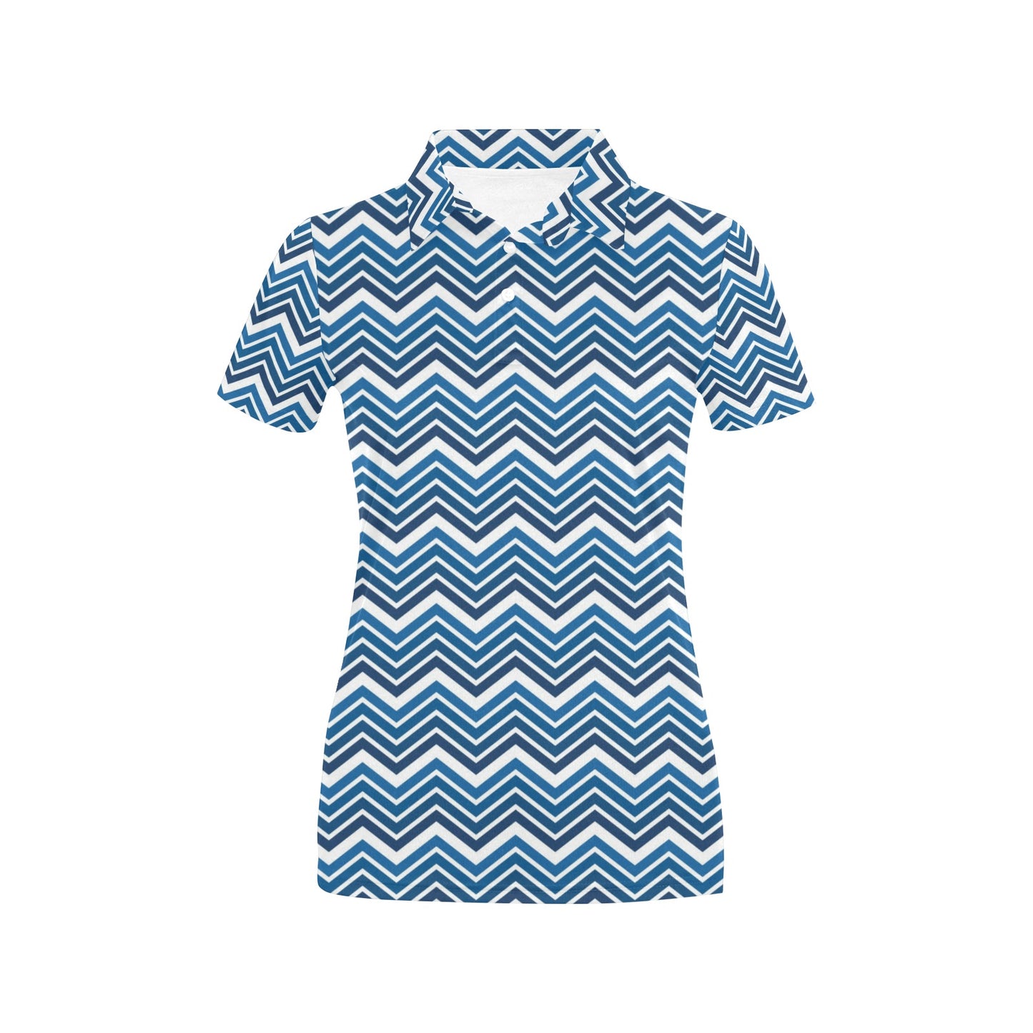 Chevron Print Design LKS403 Women's Polo Shirt