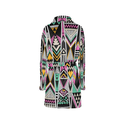 Tribal Aztec Triangle Women's Fleece Robe