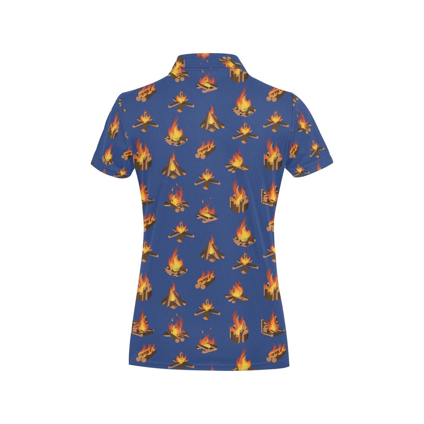 Campfire Pattern Print Design 03 Women's Polo Shirt