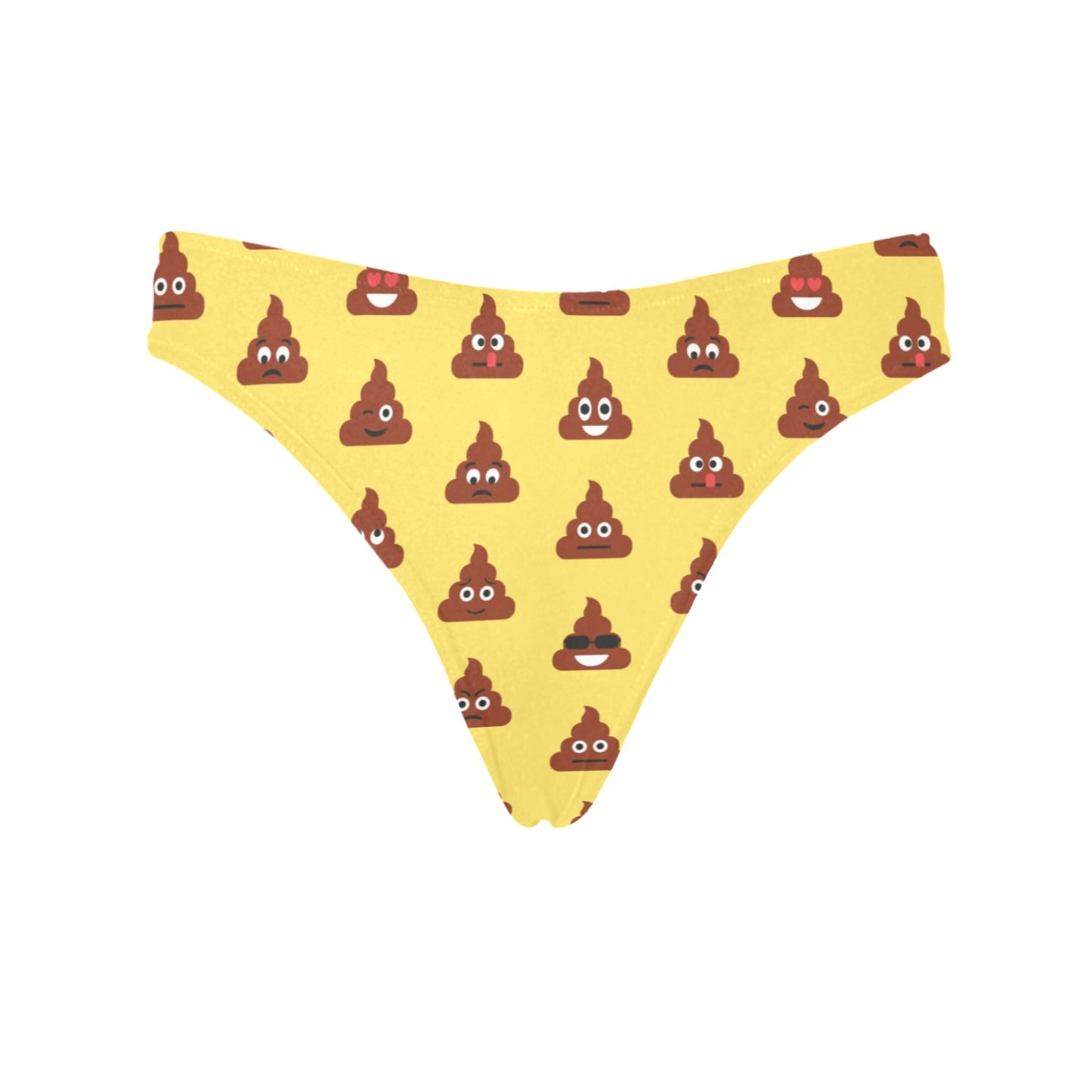 Emoji Poop Print Pattern Women's Thongs