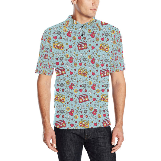 Hippie Print Design LKS307 Men Polo Shirt