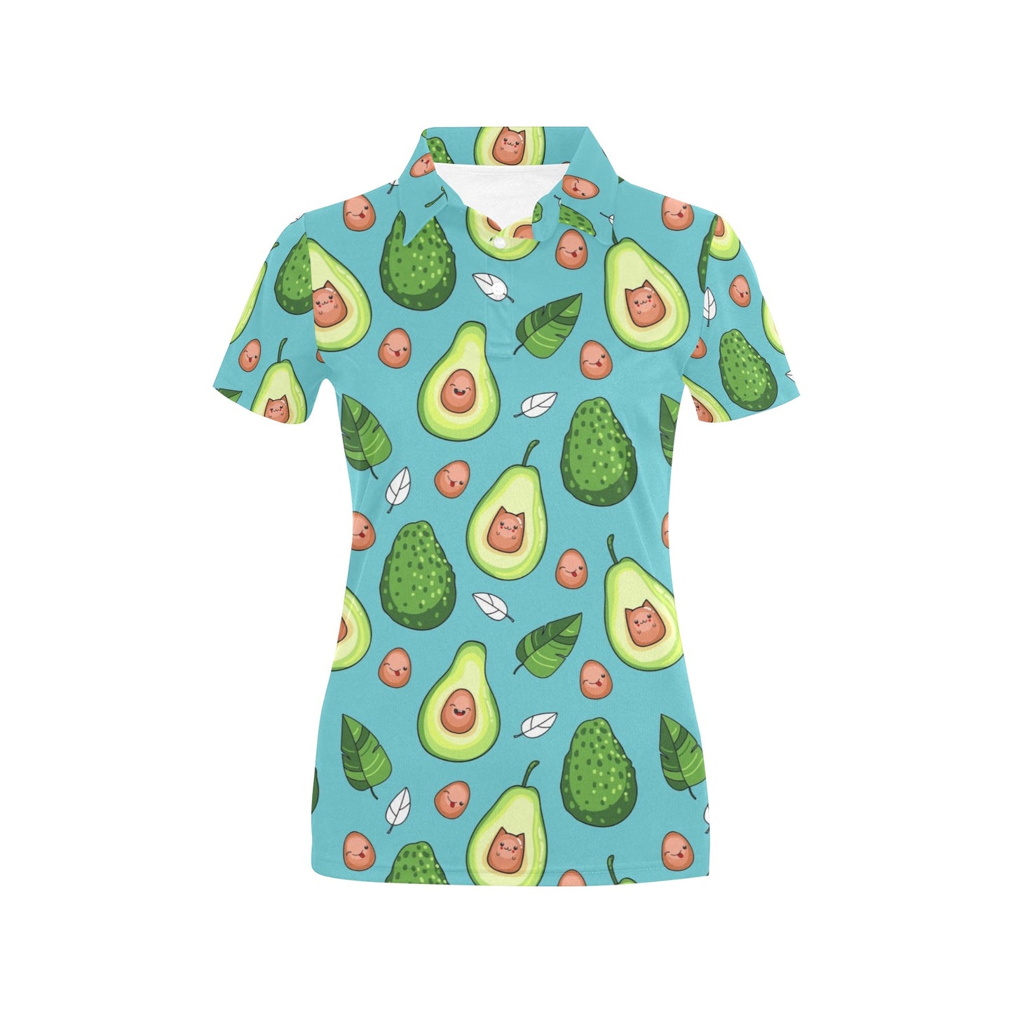 Avocado Pattern Print Design AC05 Women's Polo Shirt