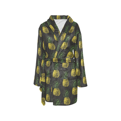 Gold Pineapple Women's Fleece Robe