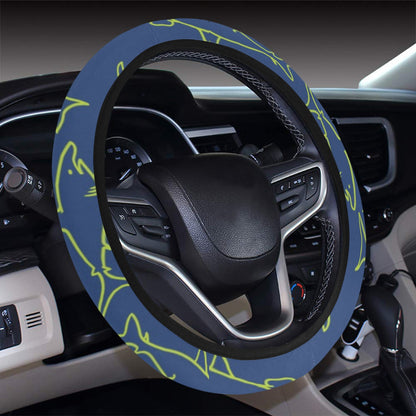 Shark Print Design LKS301 Steering Wheel Cover with Elastic Edge