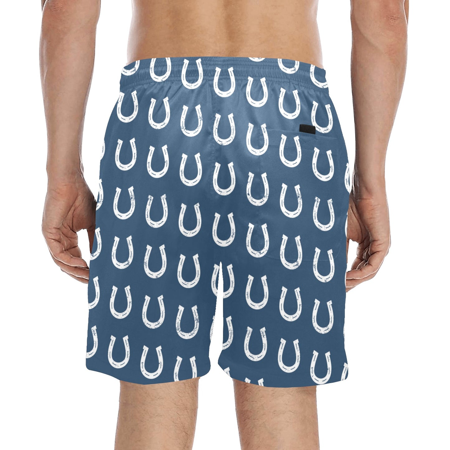 Horseshoe Print Design LKS301 Men's Swim Trunks Beach Shorts