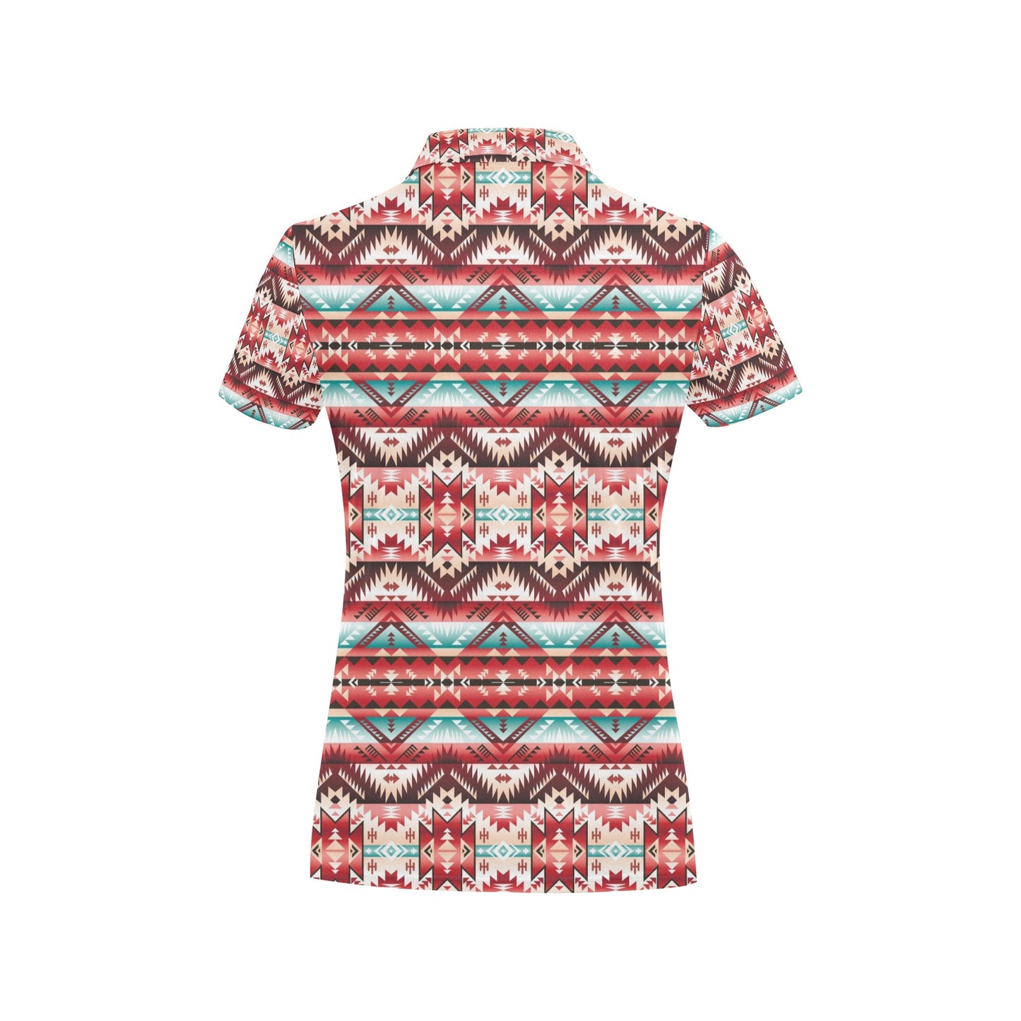 Aztec Western Style Print Pattern Women's Polo Shirt