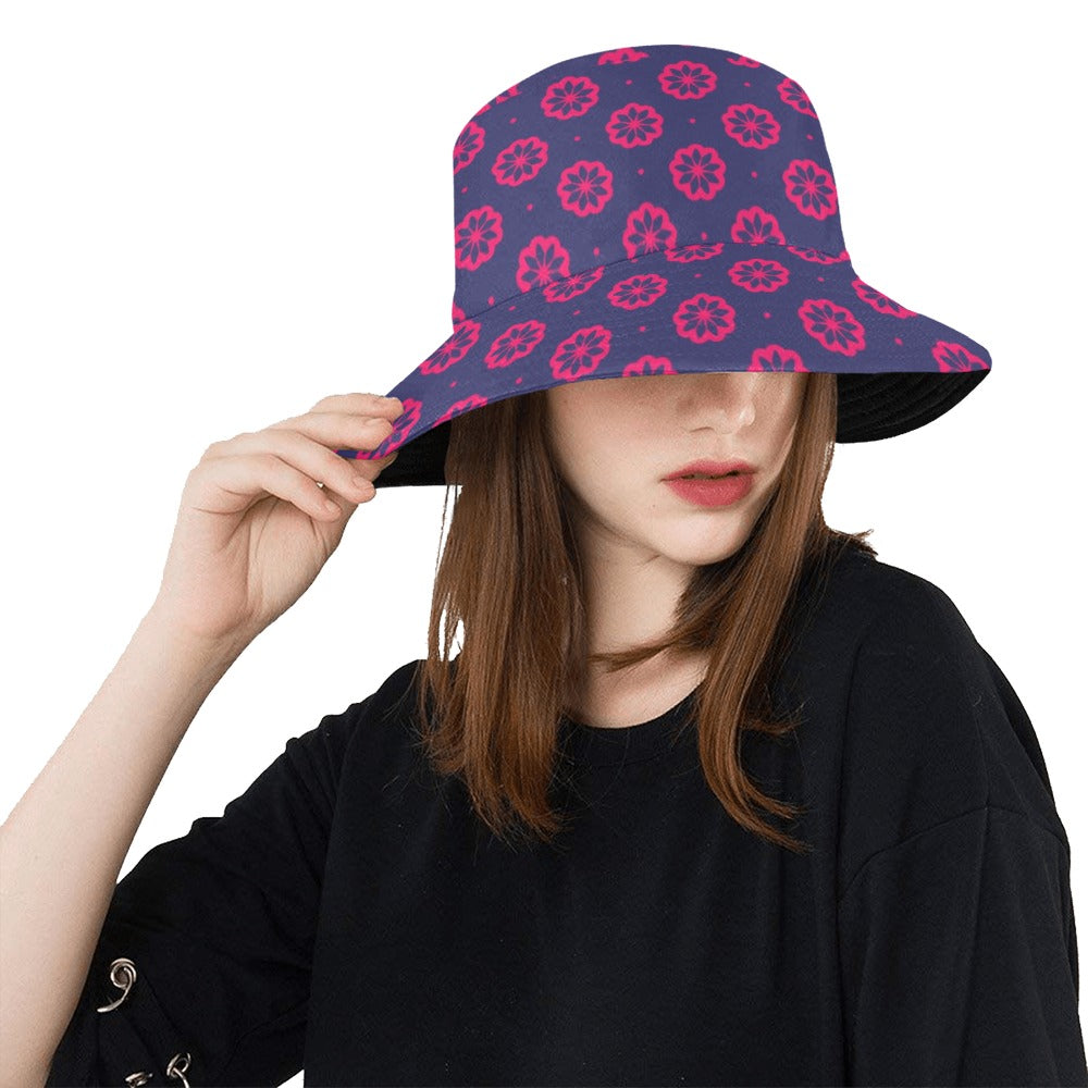 Water Lily Print Design LKS301 Unisex Bucket Hat