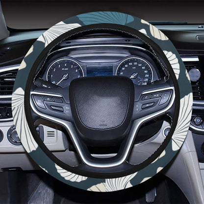 Seashell Print Design LKS3013 Steering Wheel Cover with Elastic Edge