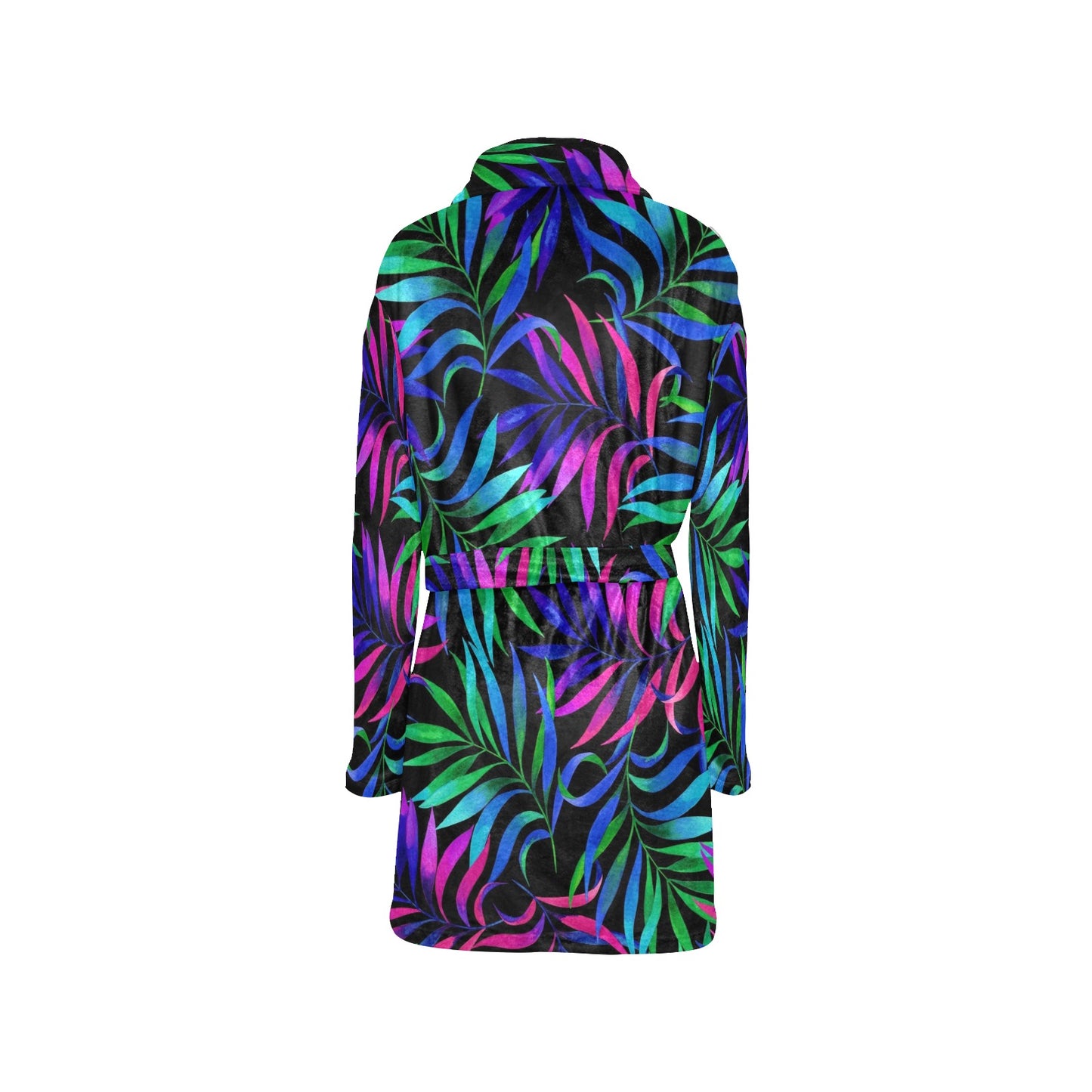 Tropical Flower Pattern Print Design TF010 Women's Fleece Robe