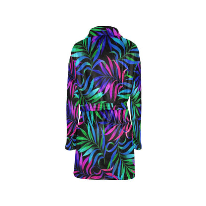 Tropical Flower Pattern Print Design TF010 Women's Fleece Robe