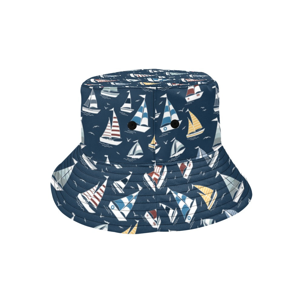 Sailboat Print Design LKS306 Unisex Bucket Hat