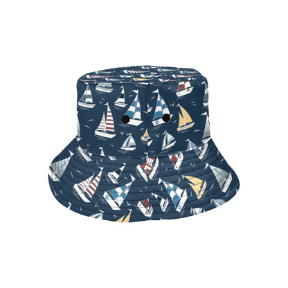 Sailboat Print Design LKS306 Unisex Bucket Hat