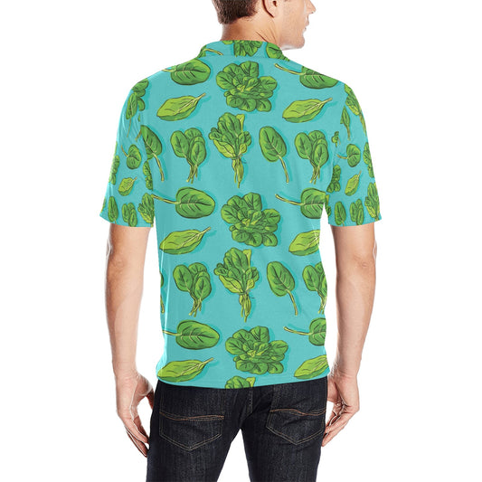 Spinach Print Design LKS301 Men Polo Shirt