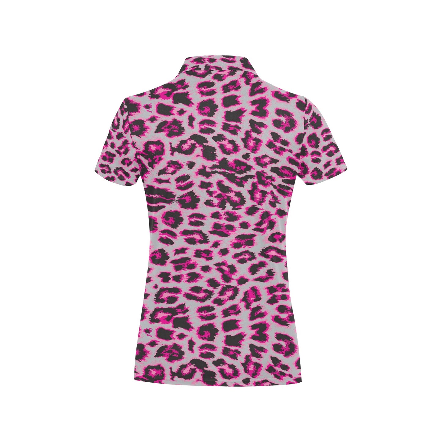 Leopard Pattern Print Design 02 Women's Polo Shirt