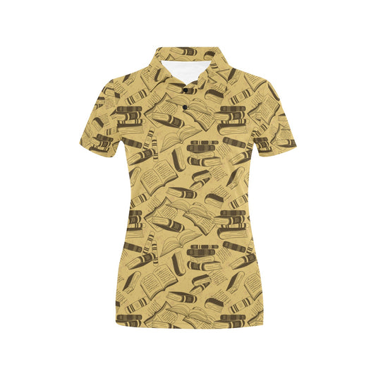 Book Pattern Print Design 02 Women's Polo Shirt