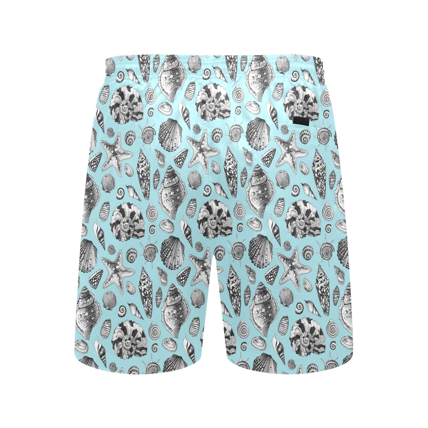Seashell Beach Print Design LKS302 Men's Swim Trunks Beach Shorts
