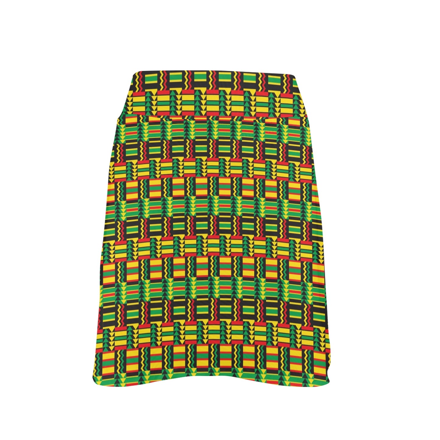 African Zip Zag Print Pattern 17" Golf & Pickleball Skort with Pockets