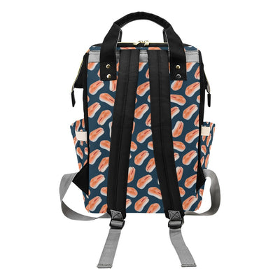 Salmon Steak Print Design LKS306 Diaper Bag Backpack