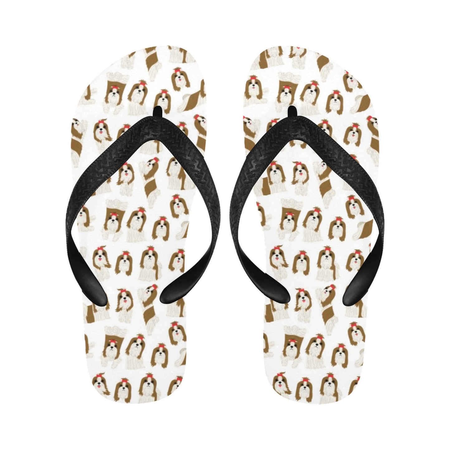 Shih Tzu Print Design LKS302 Flip Flops