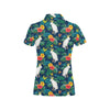 Cockatoo Tropical Pattern Print Design 02 Women's Polo Shirt