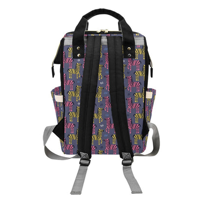 Zebra Print Design LKS303 Diaper Bag Backpack