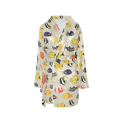 Angelfish Print Design LKS401 Women's Fleece Robe