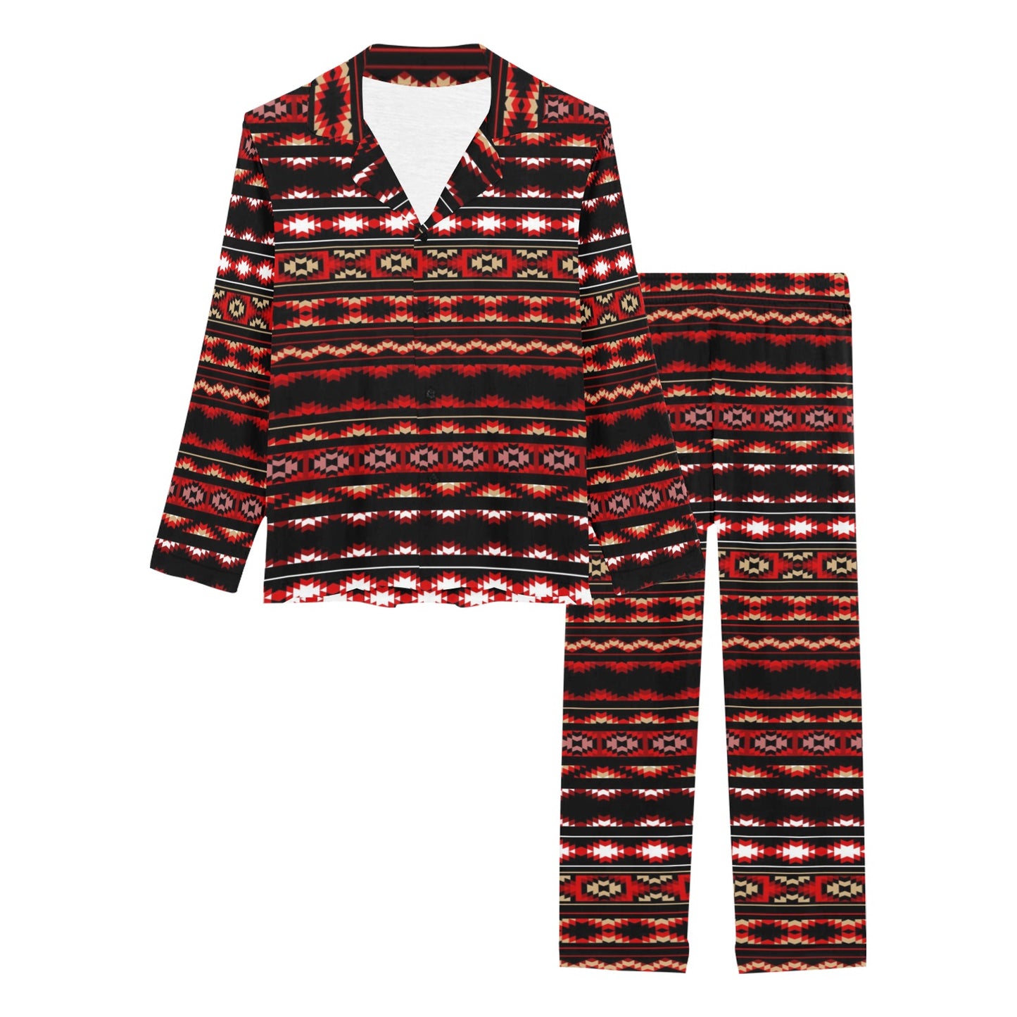 Southwestern Themed Women's Long Pajama Set