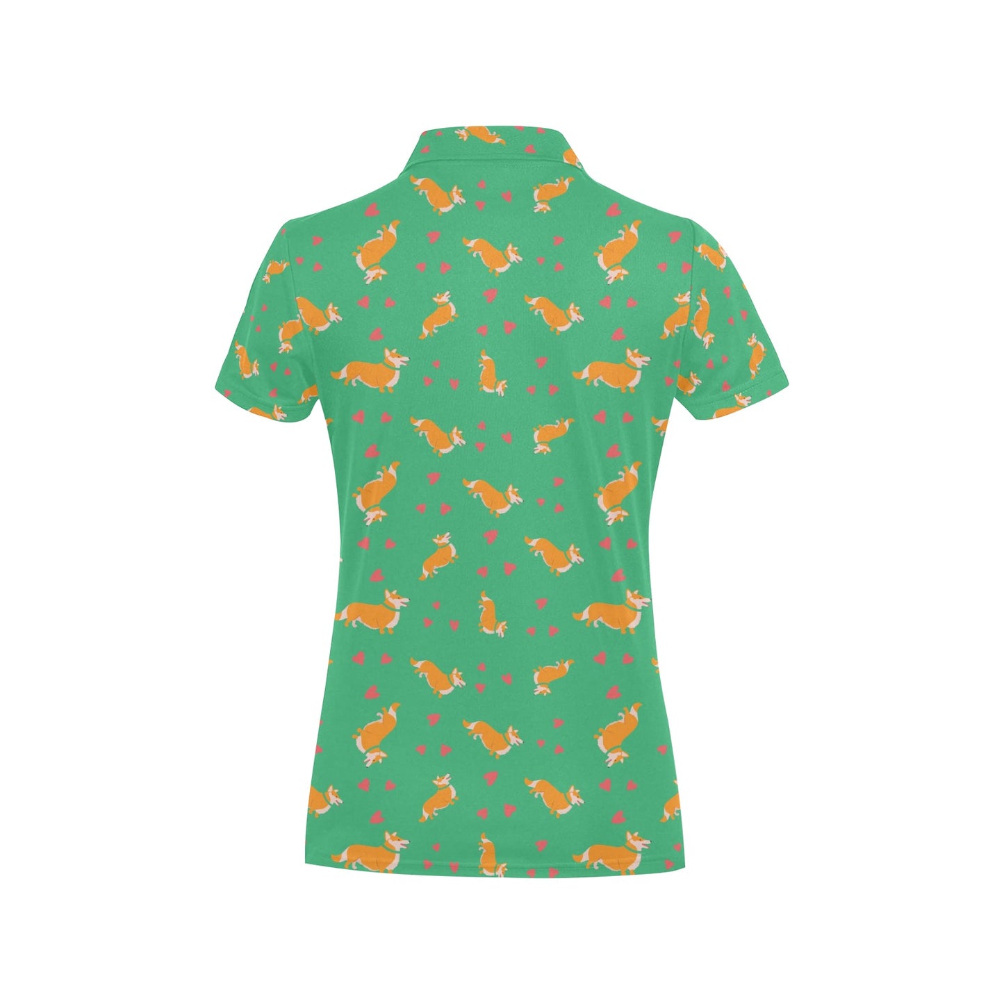 Cardigan Welsh Corgis Pattern Print Design 03 Women's Polo Shirt