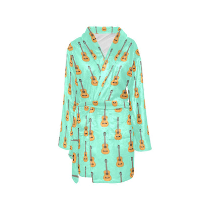 Acoustic Guitar Print Design LKS403 Women's Fleece Robe