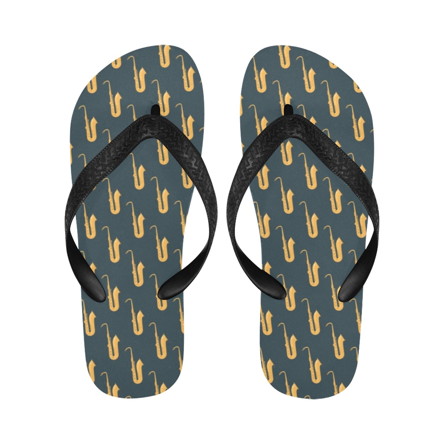 Saxophone Print Design LKS401 Flip Flops