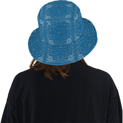 Bandana Blue Print Design LKS301 Unisex Bucket Hat