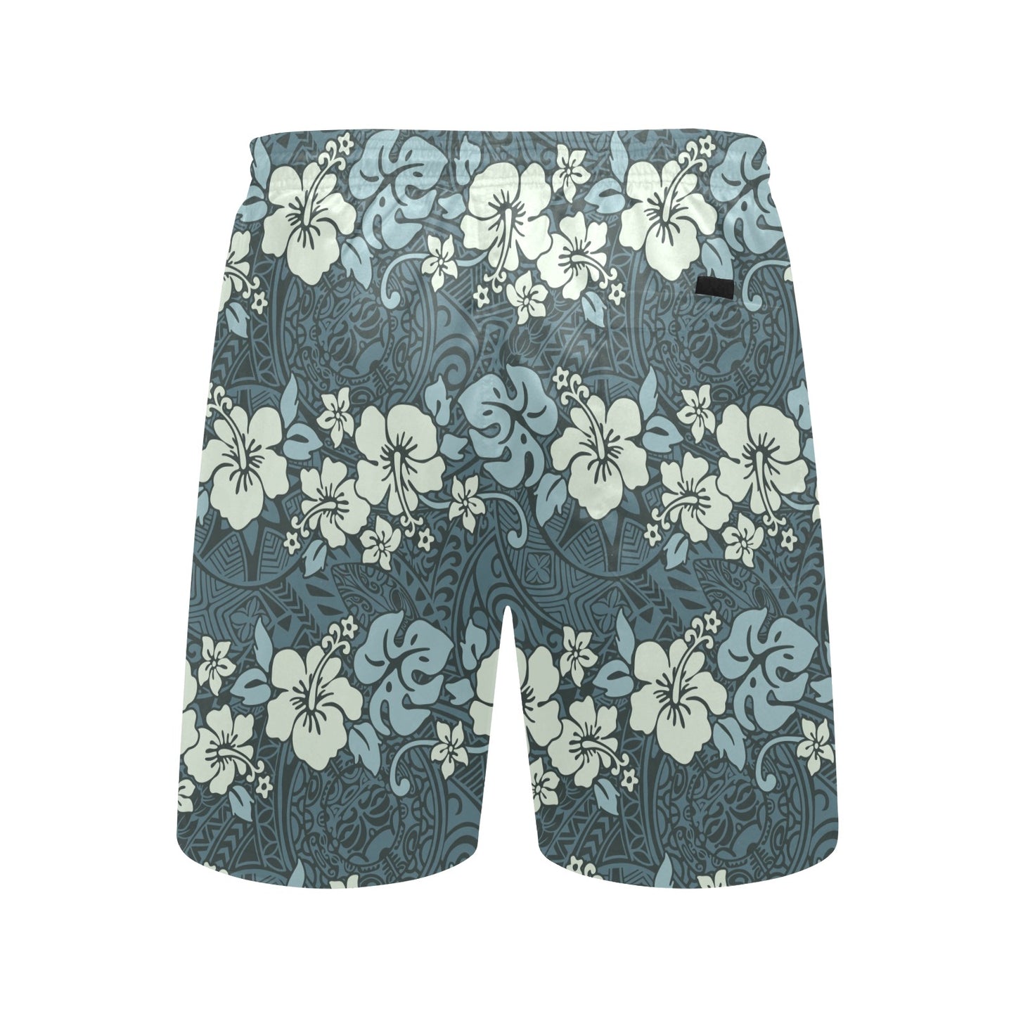 Flower Hawaiian Hibiscus Style Print Pattern Men's Swim Trunks Beach Shorts