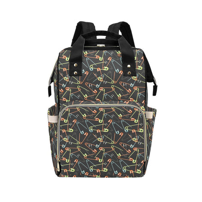 Safety Pin Print Design LKS301 Diaper Bag Backpack