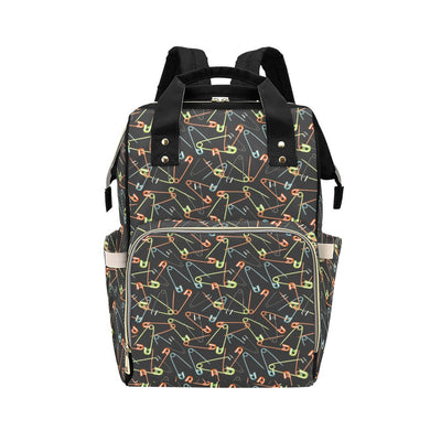 Safety Pin Print Design LKS301 Diaper Bag Backpack