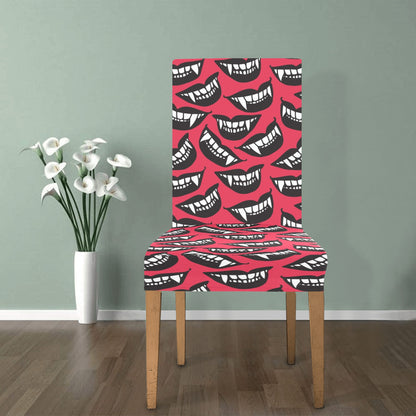 Vampire Lips Print Design LKS305 Dining Chair Slipcover