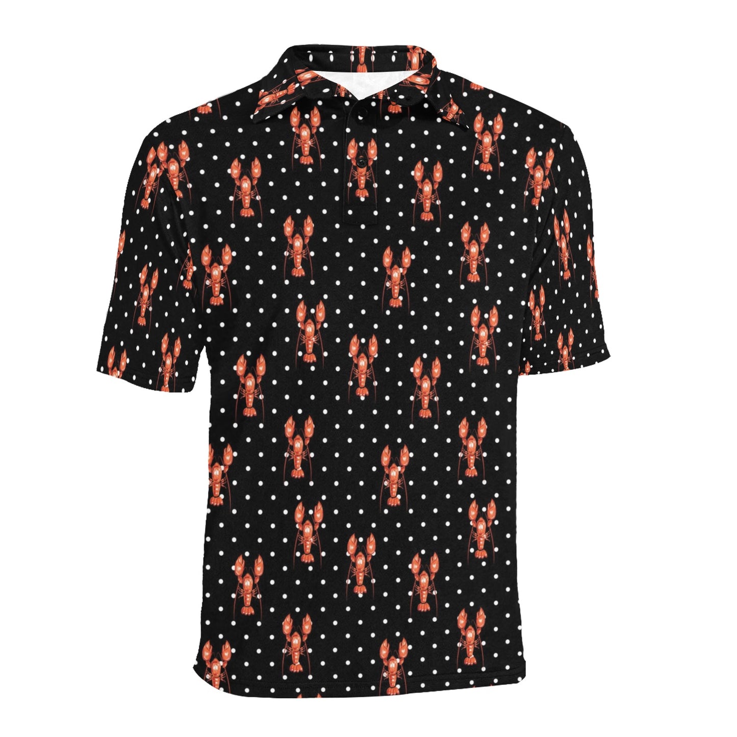 Lobster Print Design LKS401 Men Polo Shirt