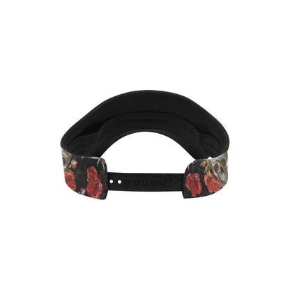 Spider Web Skull Rose Print Design LKS305 Unisex Sun Visor