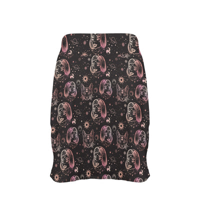 Third Eye Girl Cat Print Design LKS305 17" Golf & Pickleball Skort with Pockets