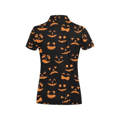 Halloween Pattern Print Design 02 Women's Polo Shirt