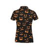 Halloween Pattern Print Design 02 Women's Polo Shirt