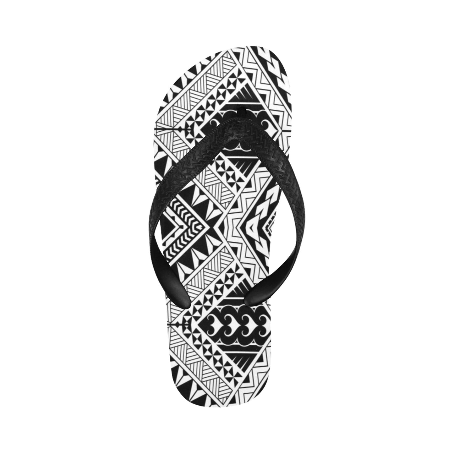 Samoan Tattoo Style Print Design LKS307 Flip Flops