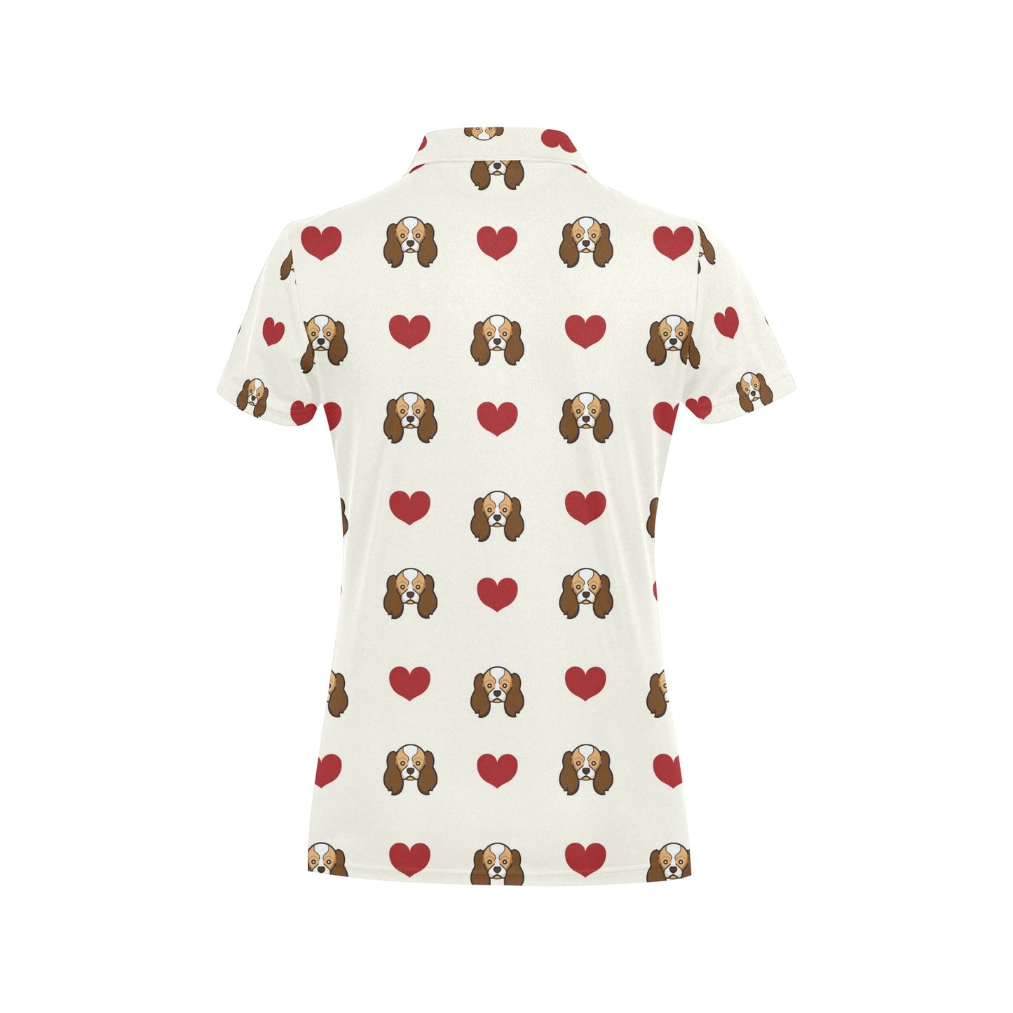 Cavalier King Charles Spaniels Pattern Print Design 01 Women's Polo Shirt