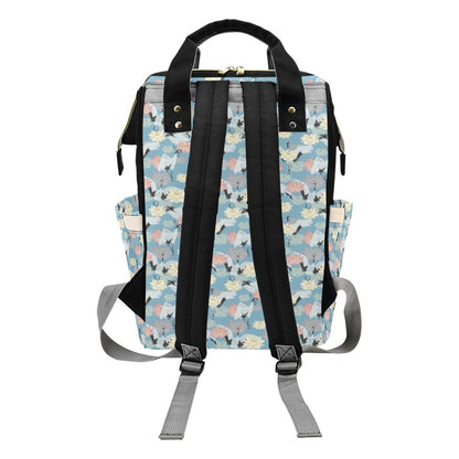 Water Lily Print Design LKS304 Diaper Bag Backpack