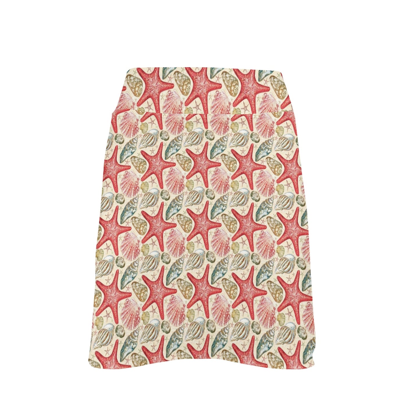 Seashell Print Design LKS301 17" Golf & Pickleball Skort with Pockets