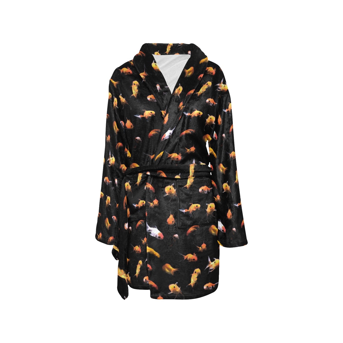 Goldfish Print Design LKS402 Women's Fleece Robe